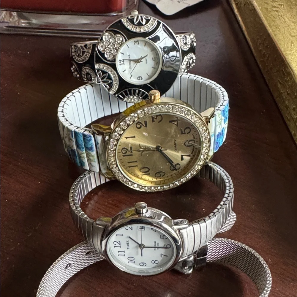 Bundle of five vintage Silver and Gold Watches